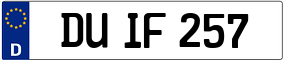 Trailer License Plate